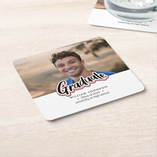 Abschluss Announcement Class 2023 Rechteckiger Pappuntersetzer (angewinkelt)