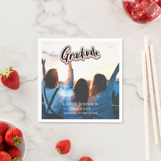 Abschluss Announcement Class 2023 Serviette (Beispiel)