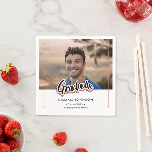 Abschluss Announcement Class 2023 Serviette (Beispiel)