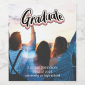 Abschluss Announcement Class 2023 Weinetikett (Einzelnes Label)