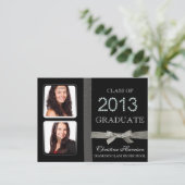 Abschluss Announcement Class of 2013 Glitz Glam Ankündigungspostkarte (Stehend Vorderseite)