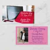 Abschluss-Announctions-Abschlusskarte - 2 x 3,5 Begleitkarte (Vorne/Hinten)