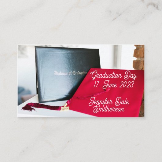 Abschluss-Announctions-Abschlusskarte - 2 x 3,5 Begleitkarte (Vorderseite)