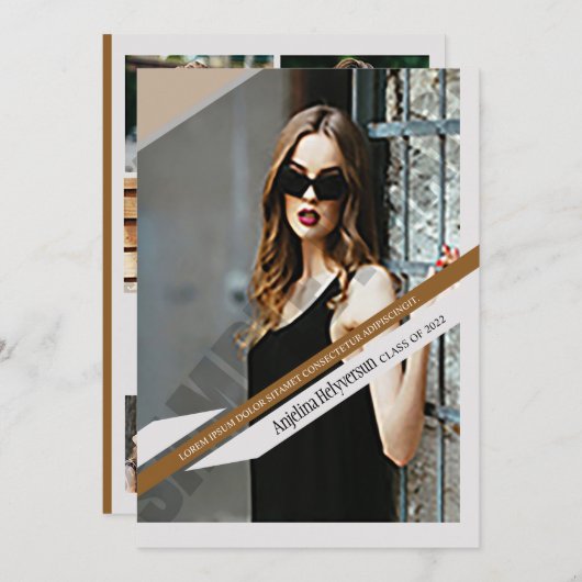 Abschluss-Announctions-Karte Ankündigung (Vorne/Hinten)