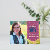 Abschluss Annouoncement Einladung Ribbon Banner (Stehend Vorderseite)