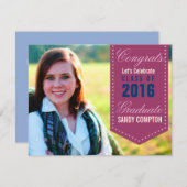 Abschluss Annouoncement Einladung Ribbon Banner (Vorne/Hinten)