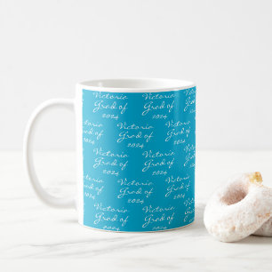 Abschluss Aqua Blue Personalisiert Grad Kaffee Kaffeetasse