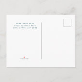 Abschluss Aquamarin Gray Ankündigung Postkarte (Rückseite)