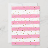 Abschluss Aquarellfarbe Rosa und Gelb Blumen Einladung (Rückseite)