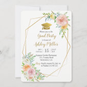 Abschluss Aquarellfarbene Fotokarte Einladung (Vorderseite)