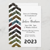 Abschluss Arrow Invitation Class of 2023 Einladung (Vorne/Hinten)