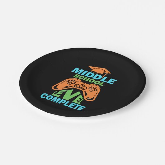 Abschluss Art | Abschluss der Mittelstufe Pappteller (Schrägansicht)