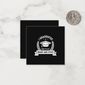 Abschluss Art | Jetzt bin ich wie intelligent Mitteilungskarte (Vorderseite/Rückseite Beispiel)