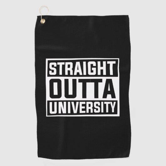 Abschluss Art | Straight Outta University Golfhandtuch (Vorderseite)