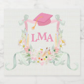 Abschluss Artist Monogram Alkoholflaschenetikett (Einzelnes Label)