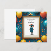 Abschluss Artwork mit Balloons Einladung (Vorne/Hinten)