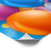 Abschluss Artwork mit Balloons Poster (Ecke)