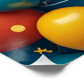 Abschluss Artwork mit Balloons Poster (Ecke)