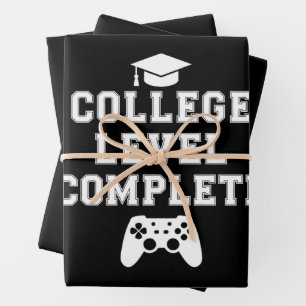 Abschluss auf Hochschulniveau Gamer Gaming Geschenkpapier Set