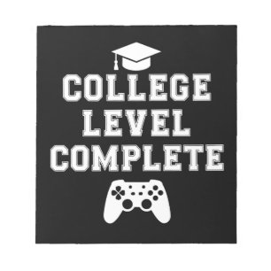 Abschluss auf Hochschulniveau Gamer Gaming Notizblock