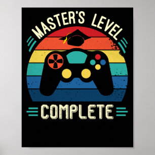Abschluss auf Master-Niveau, Abschlussgeschenk, Ma Poster