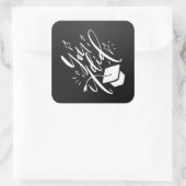 Abschluss Aufkleber. Geschenkidee oder Party-Dekor Quadratischer Aufkleber (Tasche)