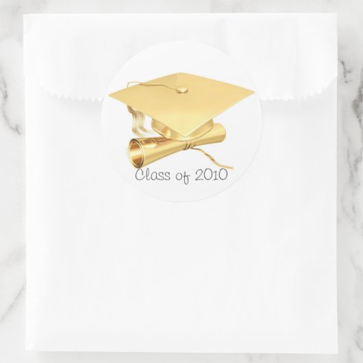 Abschluss-Aufkleber Runder Aufkleber (Tasche)