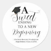 Abschluss Aufkleber süß bis zum Neuanfang (Vorderseite)