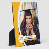 Abschluss aus gelb gekrümmten Rahmen mit Foto (Seite)