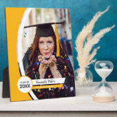 Abschluss aus gelb gekrümmten Rahmen mit Foto (Seite)