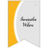 Abschluss aus gelb gekrümmten Rahmen mit Foto Wimpelkette (Dritte Fahne)