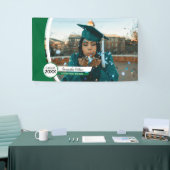 Abschluss aus grün gekrümmten Rahmen Foto Banner (Messeveranstaltung)