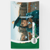 Abschluss aus grün gekrümmten Rahmen Foto Banner (Vertikal)