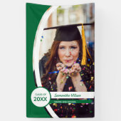 Abschluss aus grün gekrümmten Rahmen Foto Banner (Vertikal)