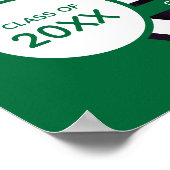 Abschluss aus grün gekrümmten Rahmen Foto Poster (Ecke)