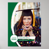 Abschluss aus grün gekrümmten Rahmen Foto Poster (Vorne)