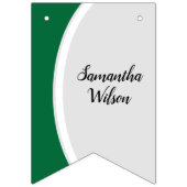 Abschluss aus grün gekrümmten Rahmen Foto Wimpelkette (Dritte Fahne)