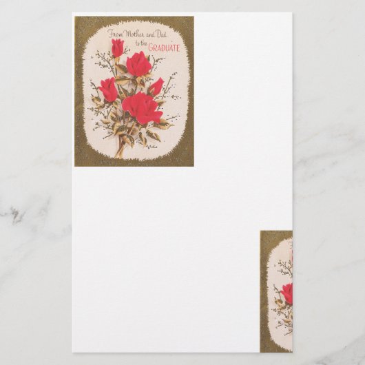 Abschluss aus Mama und Vater Briefpapier (Vorderseite)