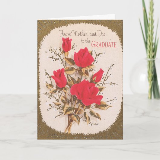 Abschluss aus Mama und Vater Karte (Vorderseite)