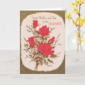 Abschluss aus Mama und Vater Karte (Gelbe Blume)