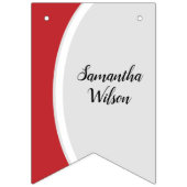 Abschluss aus rotem Rahmen mit Foto Wimpelkette (Dritte Fahne)