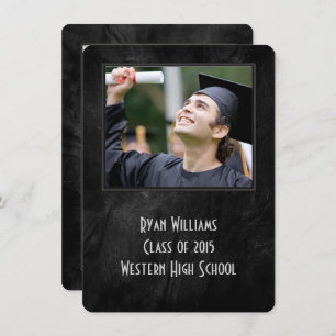 Abschluss aus schwarzem Leder Einladung