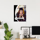 Abschluss aus schwarzem Rahmen mit Foto Poster (Heimbüro)