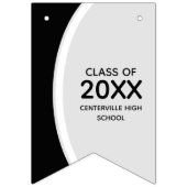 Abschluss aus schwarzem Rahmen mit Foto Wimpelkette (Erste Fahne)