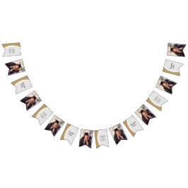 Abschluss aus vergoldetem Rahmen für Foto Wimpelkette