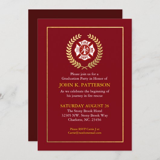 Abschluss| Ausschreibung Einladung (Vorne/Hinten)