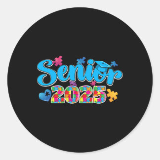 Abschluss Autistische Studentin Senior 2025 Autism Runder Aufkleber