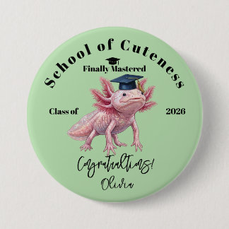 Abschluss Axolotl Knopf - Lustiger Abschluss Famil Button