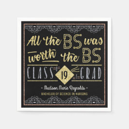 Abschluss Bachelors Degree Funny Grad Serviette