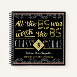 Abschluss-Bachelors-Grad-Autogramm-benutzerdefinie Notizblock